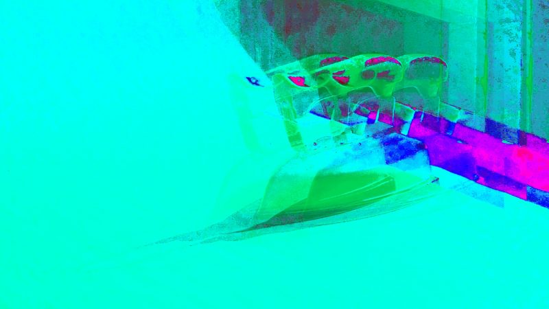 24.11.2022 Manufakturen-Blog-PopArt-Projekt: Bügeleisen, jade - basierend auf einem Foto von Martin Specht in der Produktion der Lauterbacher Hemdenmanufaktur von Campe & Ohff (Grafik: Wigmar Bressel)