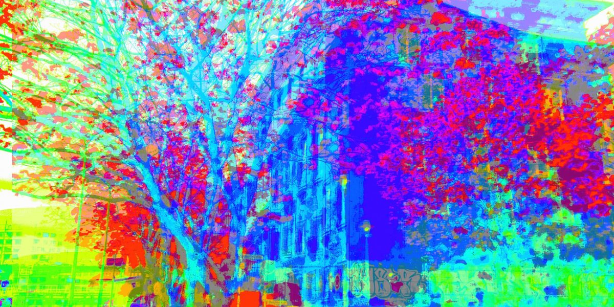 14.06.2022 Manufakturen-Blog-PopArt-Projekt: Direktorenhaus, blau II - basierend auf einem Foto des 'Direktorenhaus - Museum für Kunst Handwerk Design', Ausstellungsort meines PopArt-Projekts im Jahr 2021 (Foto: Wigmar Bressel)