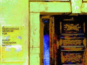 16.06.2021 Manufakturen-Blog-PopArt-Projekt: Direktorenhaus II, neongrün - basierend auf einem Foto des Eingangsportals des 'Direktorenhaus - Museum für Kunst Handwerk Design', Ausstellungsort meines PopArt-Projekts im Jahr 2021 (Foto: Wigmar Bressel)