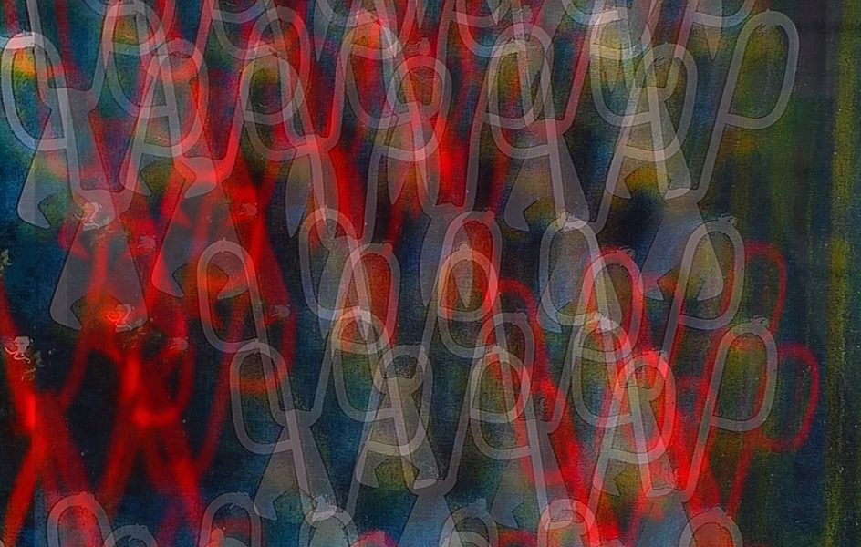 18.06.2021 Manufakturen-Blog-PopArt-Projekt: Scheren II, Hologramm rot - basierend auf einem Foto in der Glasmanufaktur Harzkristall, farbgedreht und in ein Hologramm von HoloLab-Betreiber Jürgen Eichler verwandelt, von mir wieder verfremdet... (Foto: Wigmar Bressel)