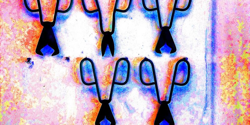 21.04.2021 Manufakturen-Blog-PopArt-Projekt: Scheren I, schwarz rot - basierend auf einem Foto in der Glasmanufaktur Harzkristall (Foto: Wigmar Bressel)