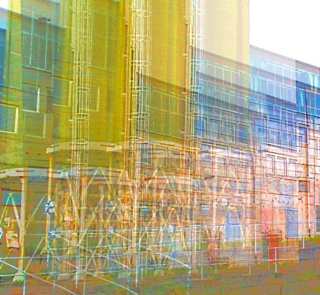 03.10.2022 Manufakturen-Blog-PopArt-Projekt: Weimar-Porzellan (Silos), gelb - in Blankenhain im Jahr 2020 fotografiert (Foto: Wigmar Bressel)