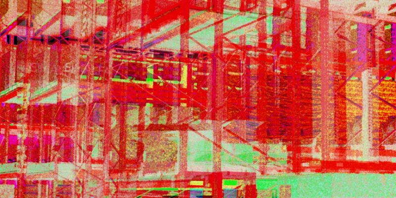 08.06.2021 Manufakturen-Blog-PopArt-Projekt: Hochregallager I, rot - basierend auf einem Foto in der Produktion der Matratzen-Manufaktur Wulff Med Tec in Fedderingen - 'made in Dithmarschen' (Foto: Wigmar Bressel)