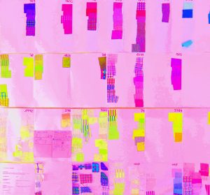 25.01.2021 Manufakturen-Blog-PopArt-Projekt: Abstrakt, pink - basierend auf einem Foto von Stoffmustern in der Hemdenmanufaktur von Campe & Ohff im hessischen Lauterbach (Grafik: Wigmar Bressel)