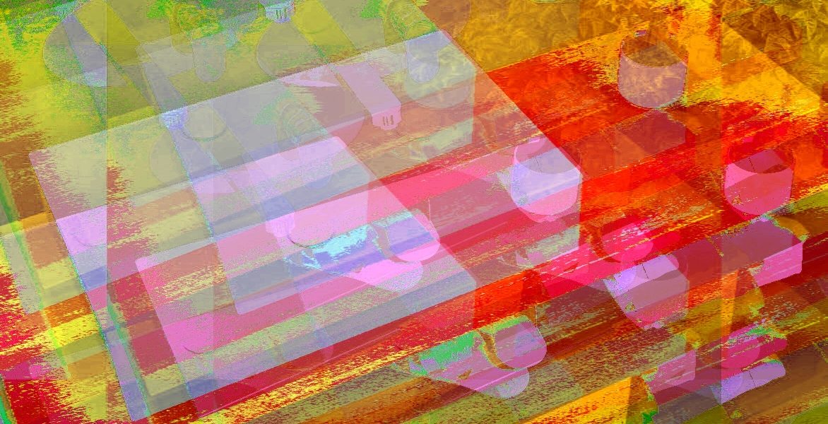 13.11.2022 Manufakturen-Blog-PopArt-Projekt: Badezimmer II, gelb - basierend auf einem Foto aus der Möbelmanufaktur Diedrichs Creativ-Bad in Hallenberg (Grafik: Wigmar Bressel)