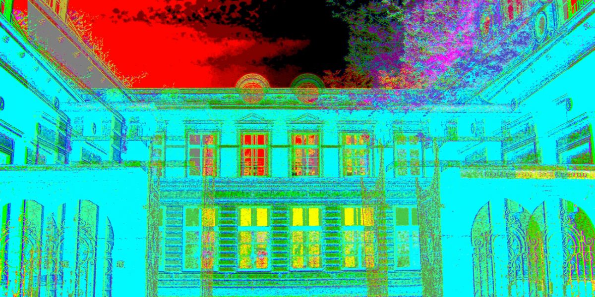 31.12.2020 Manufakturen-Blog-PopArt-Projekt: Koch & Bergfeld Silberwarenmanufaktur, türkis - basierend auf einem Foto der im Jahr 1829 in Bremen gegründeten Silberschmiede. (Foto: Wigmar Bressel)