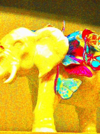 06.03.2023 Manufakturen-Blog-PopArt-Projekt: Golden Elephant - basierend auf einem Foto aus der Porzellanmanufaktur Reichenbach (Foto: Wigmar Bressel)
