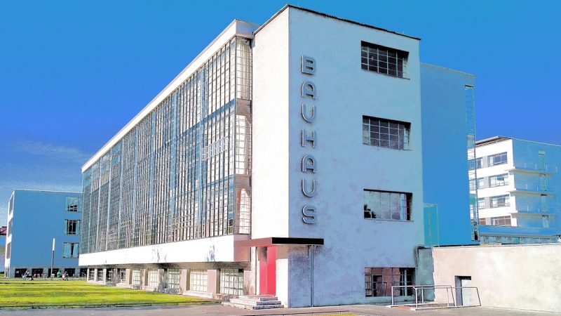 Manufakturen-Blog-PopArt-Projekt: Bauhaus Dessau, hellblau (Foto: Wigmar Bressel)