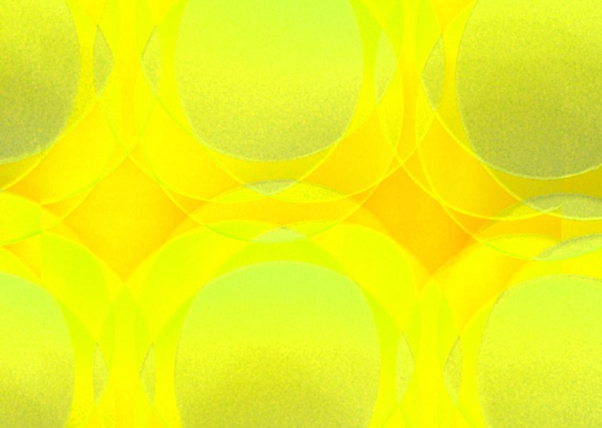 Manufakturen-Blog-PopArt-Projekt: Schalen (Fahnen), gelb (Foto: Wigmar Bressel) - basierend auf einem Foto von Porzellanschalen während der Produktion in der Werkstatt der Independent-Keramikerin Claudia Schoemig in der Raumerstraße 35 in Berlin