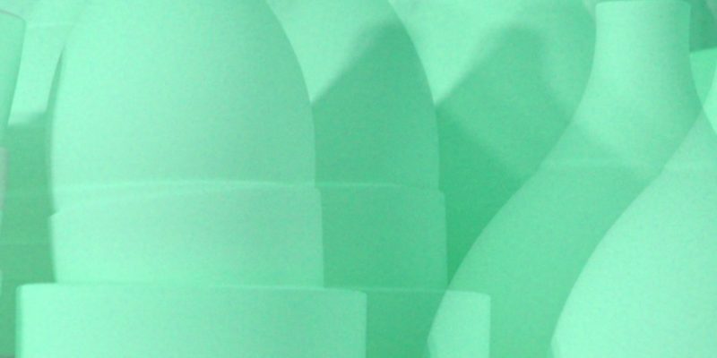 Manufakturen-Blog-PopArt-Projekt: Becher und Vasen III, lindgrün (Foto: Wigmar Bressel) - basierend auf einem Foto in der Werkstatt der Independent-Keramikerin Claudia Schoemig in der Raumerstraße 35 in Berlin