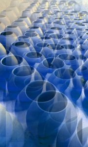 Manufakturen-Blog-PopArt-Projekt: Matebecher, blau (Foto: Wigmar Bressel) - basierend auf einem Foto in der Produktion der Independent-Keramikerin Franziska M. Köllner in Leipzig