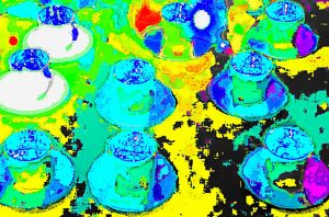 Manufakturen-Blog-PopArt-Projekt: Gläser, türkis (Foto: Wigmar Bressel) Glashütte Eisch Zwiesel Frauenau