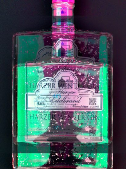 Manufakturen-Blog-PopArt-Projekt: Wintergin II, grün (Foto: Wigmar Bressel) Harzer Edelbrandmanufaktur Timmenrode