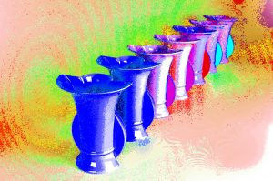 Manufakturen-Blog-PopArt-Projekt: Vasen X, blau (Foto: Wigmar Bressel)