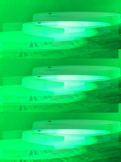 Manufakturen-Blog-PopArt-Projekt: Schale mit Fuß I, weiß / grün (Foto: Wigmar Bressel)