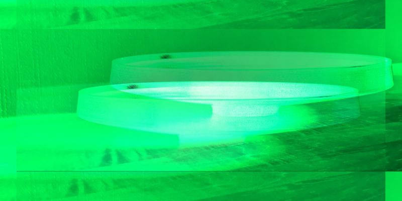 Manufakturen-Blog-PopArt-Projekt: Schale mit Fuß I, weiß / grün (Foto: Wigmar Bressel)