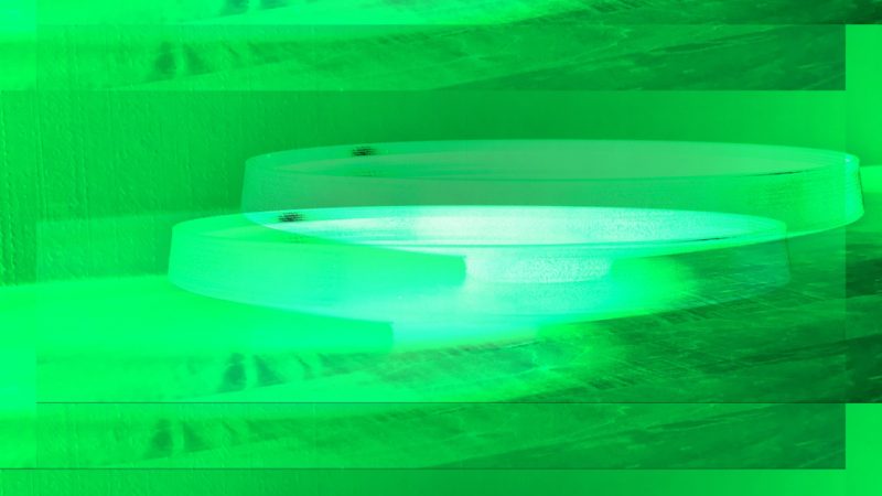 Manufakturen-Blog-PopArt-Projekt: Schale mit Fuß I, weiß / grün (Foto: Wigmar Bressel)