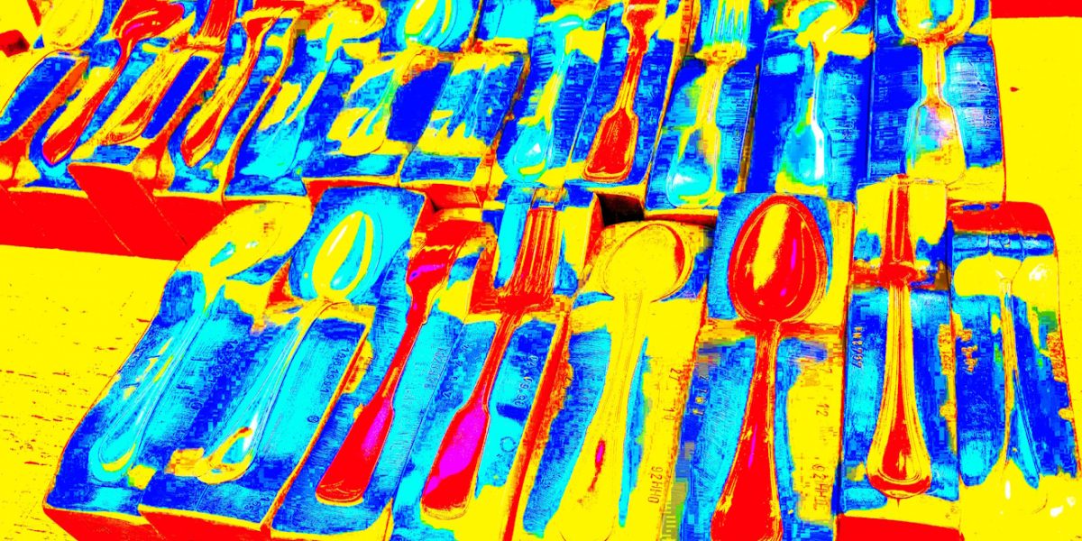 Manufakturen-Blog-PopArt-Projekt: Stahlwerkzeuge III, gelb (Foto: Wigmar Bressel) Koch & Bergfeld Silberwarenmanufaktur Bremen