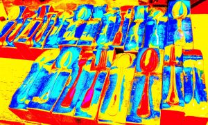 Manufakturen-Blog-PopArt-Projekt: Stahlwerkzeuge III, gelb (Foto: Wigmar Bressel)