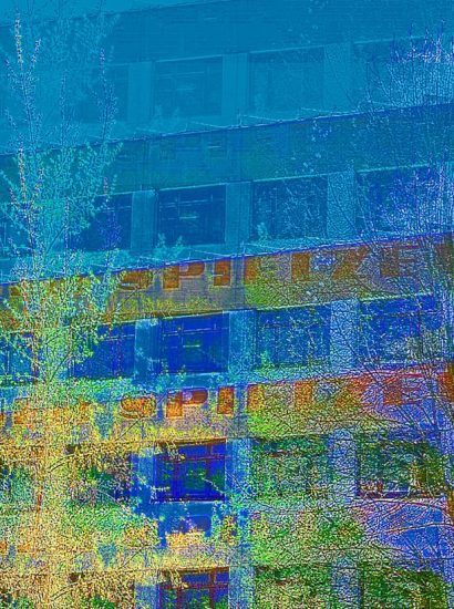 Manufakturen-Blog-PopArt-Projekt: Kösener Spielzeugmanufaktur, blau (Foto: Wigmar Bressel) Altes Werk DDR Bad Kösen