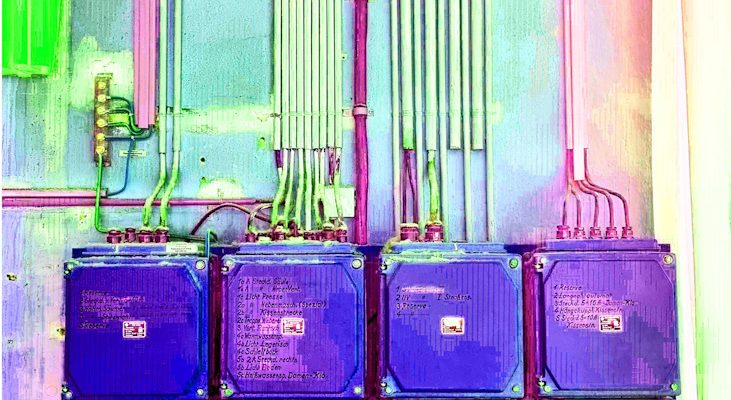 Manufakturen-Blog-PopArt-Projekt: Elektroverteilung I, blau (Foto: Wigmar Bressel)