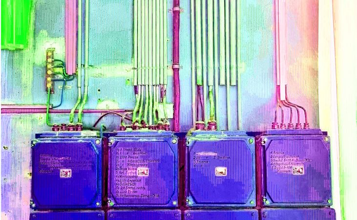 Manufakturen-Blog-PopArt-Projekt: Elektroverteilung I, blau (Foto: Wigmar Bressel)