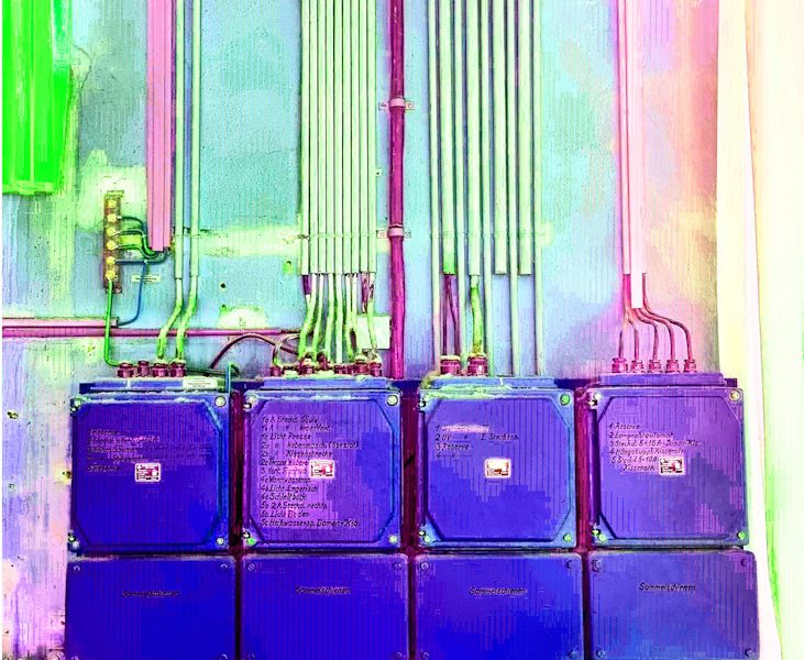 Manufakturen-Blog-PopArt-Projekt: Elektroverteilung I, blau (Foto: Wigmar Bressel)