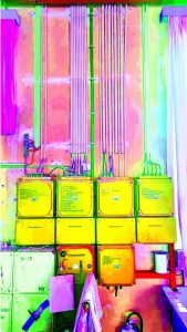 Manufakturen-Blog-PopArt-Projekt: Elektroverteilung I, gelb (Foto: Wigmar Bressel)
