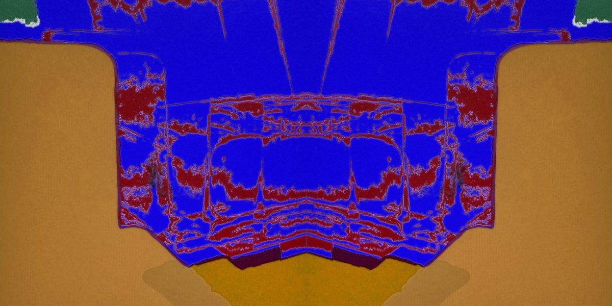 Manufakturen-Blog-PopArt-Projekt: Sofas II, ultramarienblau / ocker (Foto: Wigmar Bressel) basierend auf einem Siebdruck von zwei Sofas der Sitzmöbelmanufaktur Gehlenborg im niedersächsischen Lindern