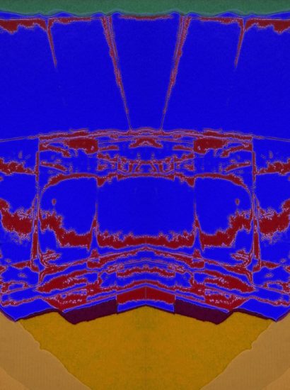 Manufakturen-Blog-PopArt-Projekt: Sofas II, ultramarienblau / ocker (Foto: Wigmar Bressel) basierend auf einem Siebdruck von zwei Sofas der Sitzmöbelmanufaktur Gehlenborg im niedersächsischen Lindern