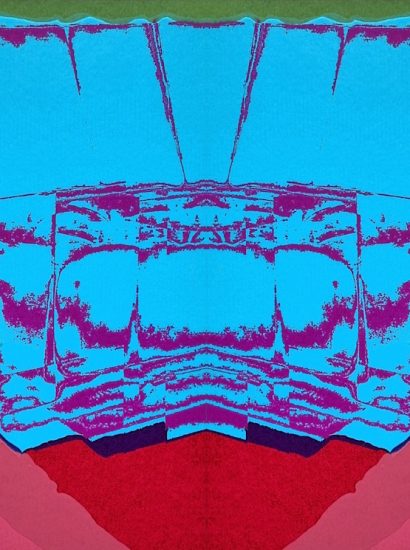 Manufakturen-Blog-PopArt-Projekt: Sofas II, hellblau / rot (Foto: Wigmar Bressel) basierend auf einem Siebdruck von zwei Sofas der Sitzmöbelmanufaktur Gehlenborg im niedersächsischen Lindern