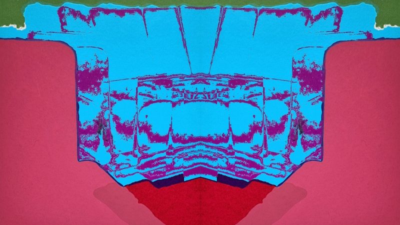 Manufakturen-Blog-PopArt-Projekt: Sofas II, hellblau / rot (Foto: Wigmar Bressel) basierend auf einem Siebdruck von zwei Sofas der Sitzmöbelmanufaktur Gehlenborg im niedersächsischen Lindern