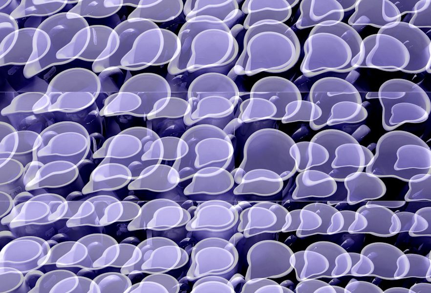 Manufakturen-Blog-PopArt-Projekt: Kännchen III, lila (Foto: Wigmar Bressel) - basierend auf einem Foto im Werksverkauf der Porzellanmanufaktur Dibbern in der Produktion in Hohenberg an der Eger