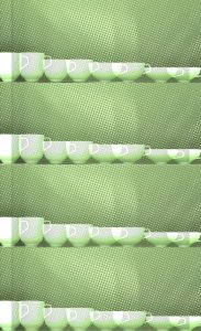 Manufakturen-Blog-PopArt-Projekt: Tassen III, grün (Foto: Wigmar Bressel)