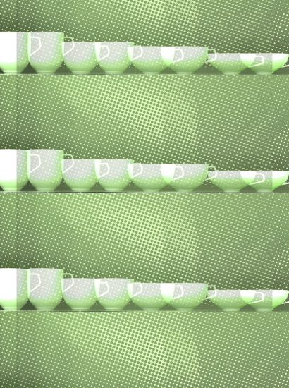 Manufakturen-Blog-PopArt-Projekt: Tassen III, grün (Foto: Wigmar Bressel)