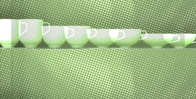 Manufakturen-Blog-PopArt-Projekt: Tassen III, grün (Foto: Wigmar Bressel)