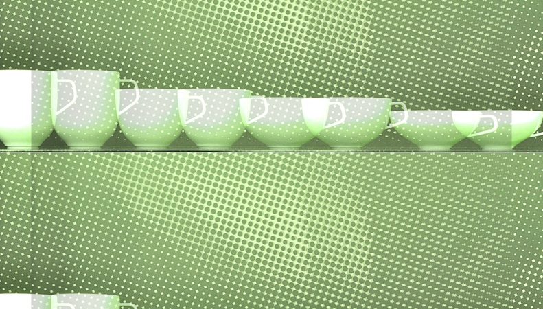 Manufakturen-Blog-PopArt-Projekt: Tassen III, grün (Foto: Wigmar Bressel)