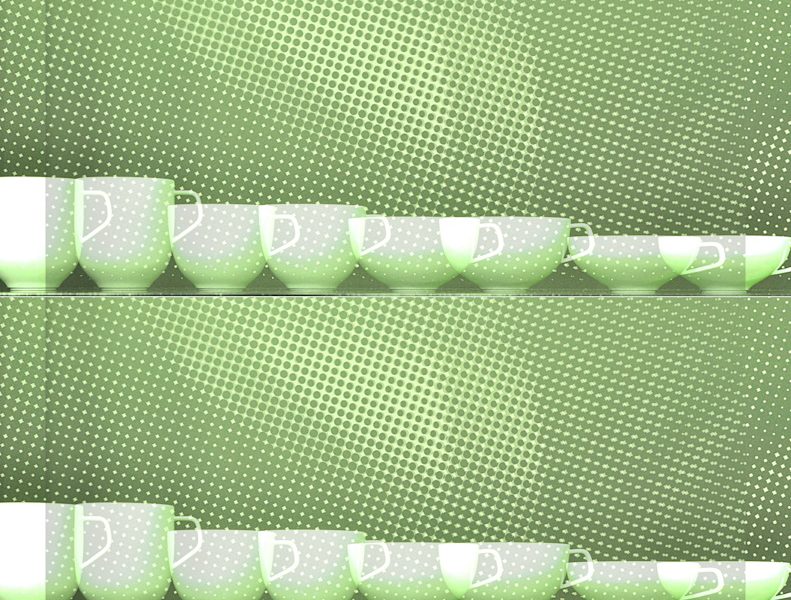 Manufakturen-Blog-PopArt-Projekt: Tassen III, grün (Foto: Wigmar Bressel)