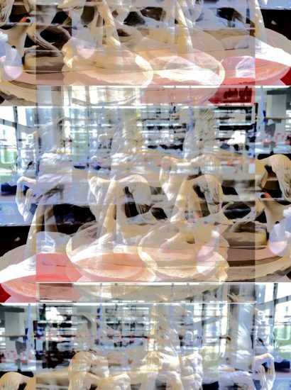 Manufakturen-Blog-PopArt-Projekt: Niedersachsen-Pferd neunfach, creme - oder "All die schönen Pferde" nach Cormac McCarthy (Foto: Wigmar Bressel)