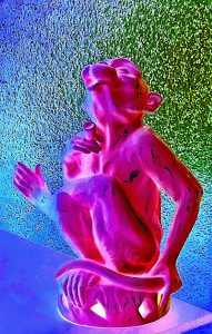 Manufakturen-Blog-PopArt-Projekt: Skulptur VII, pink / blau (Foto: Wigmar Bressel)