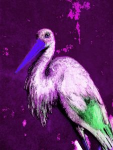 Manufakturen-Blog-PopArt-Projekt: Der Storch, violett (Foto: Wigmar Bressel)