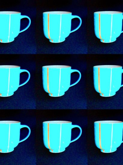 Manufakturen-Blog-PopArt-Projekt: Neun Becher I, türkis (Foto: Wigmar Bressel)