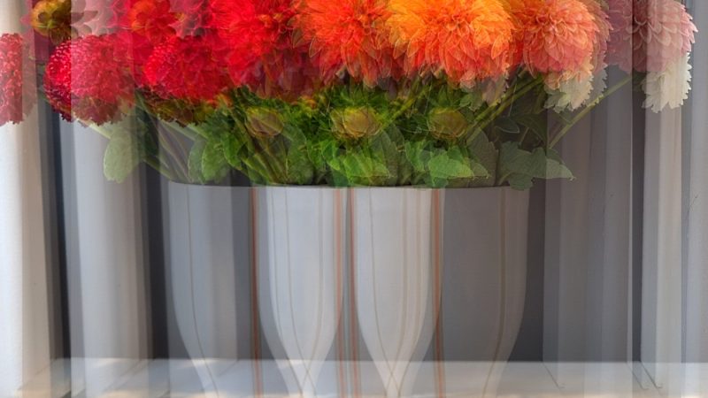 Manufakturen-Blog-PopArt-Projekt: Vase VIII, weiß (Foto: Wigmar Bressel) - basierend auf einem Foto von Bechern aus Feinsteinzeug der Independent-Keramikerin Tanja Möwis in Bremen Wulwesstraße 12