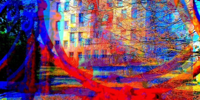 Manufakturen-Blog-PopArt-Projekt: Die Villa, golden (Foto: Wigmar Bressel) - basierend auf einem Foto der Villa des Gründers und Eigentümers der System-Baukasten-Manufaktur Ankerstein im thüringischen Rudolstadt, Friedrich Adolf Richter