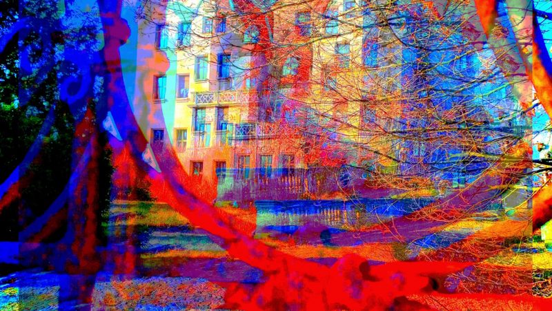 Manufakturen-Blog-PopArt-Projekt: Die Villa, golden (Foto: Wigmar Bressel) - basierend auf einem Foto der Villa des Gründers und Eigentümers der System-Baukasten-Manufaktur Ankerstein im thüringischen Rudolstadt, Friedrich Adolf Richter