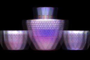 Manufakturen-Blog-PopArt-Projekt: Whisky Tumbler & Karaffe, lila (Foto: Wigmar Bressel) - basierend auf einem Foto der Glasmanufaktur Dorotheenhütte in Wolfach im Schwarzwald