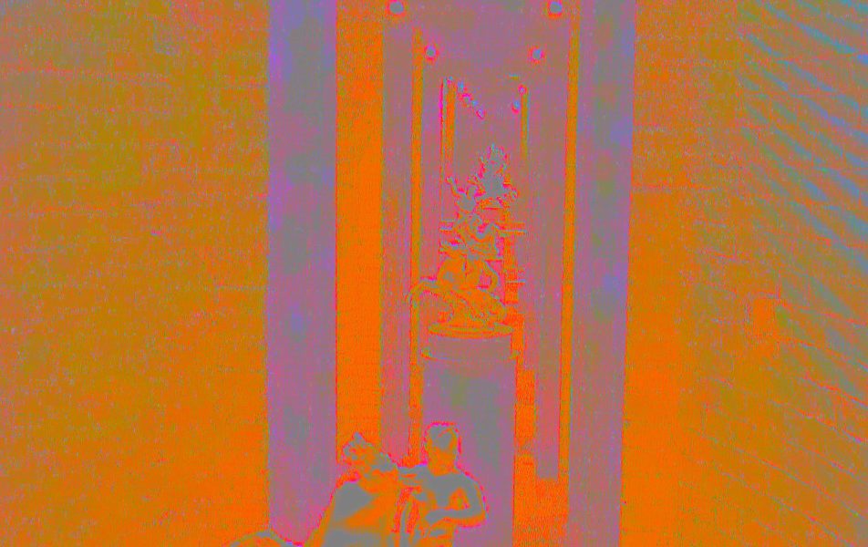 Manufakturen-Blog-PopArt-Projekt: Orangene Reiter (Foto: Wigmar Bressel) - basierend auf einem Foto von einer Installation im großen Brennofen in der historischen Ofenhalle der Königlichen Porzellanmanufaktur (KPM) in der Berliner Wegelystraße 1