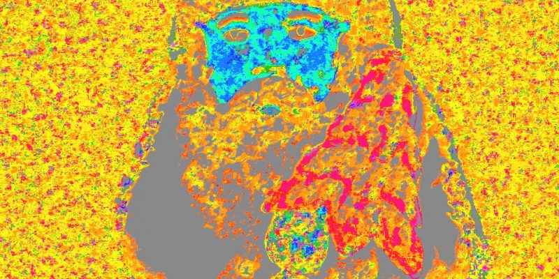 Manufakturen-Blog-PopArt-Projekt: Weihnachtsmann, goldgelb (Foto: Wigmar Bressel) - basierend auf einem Foto eines historischen Weihnachtsbaum-Anhängers aus der Papiermaché-Manufaktur Marolin aus Steinach im thüringischen Schiefergebirge