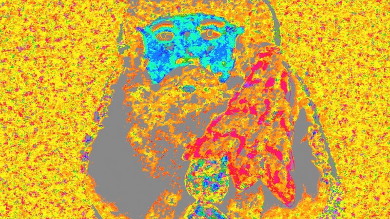 Manufakturen-Blog-PopArt-Projekt: Weihnachtsmann, goldgelb (Foto: Wigmar Bressel) - basierend auf einem Foto eines historischen Weihnachtsbaum-Anhängers aus der Papiermaché-Manufaktur Marolin aus Steinach im thüringischen Schiefergebirge