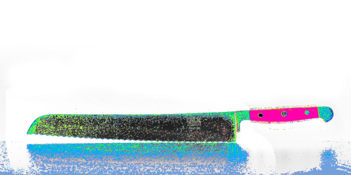Manufakturen-Blog-PopArt-Projekt: Brotmesser II, pink (Foto: Wigmar Bressel) - basierend auf einem Foto der Solinger Messerschmiede Güde